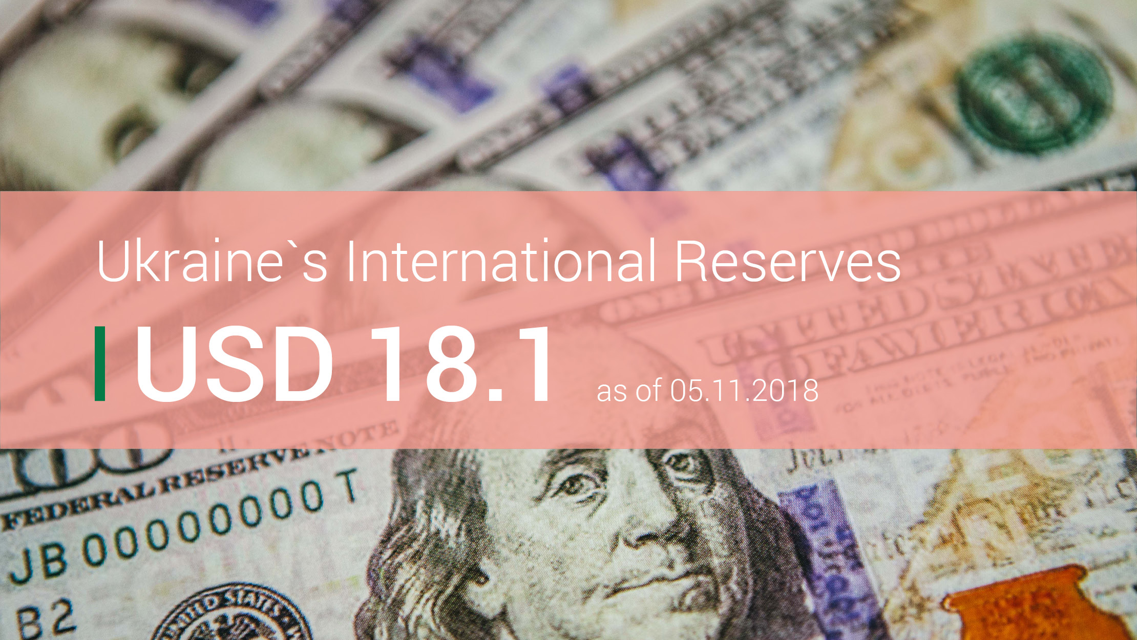 Ukraine’s International Reserves Reach USD 18.1 Billion